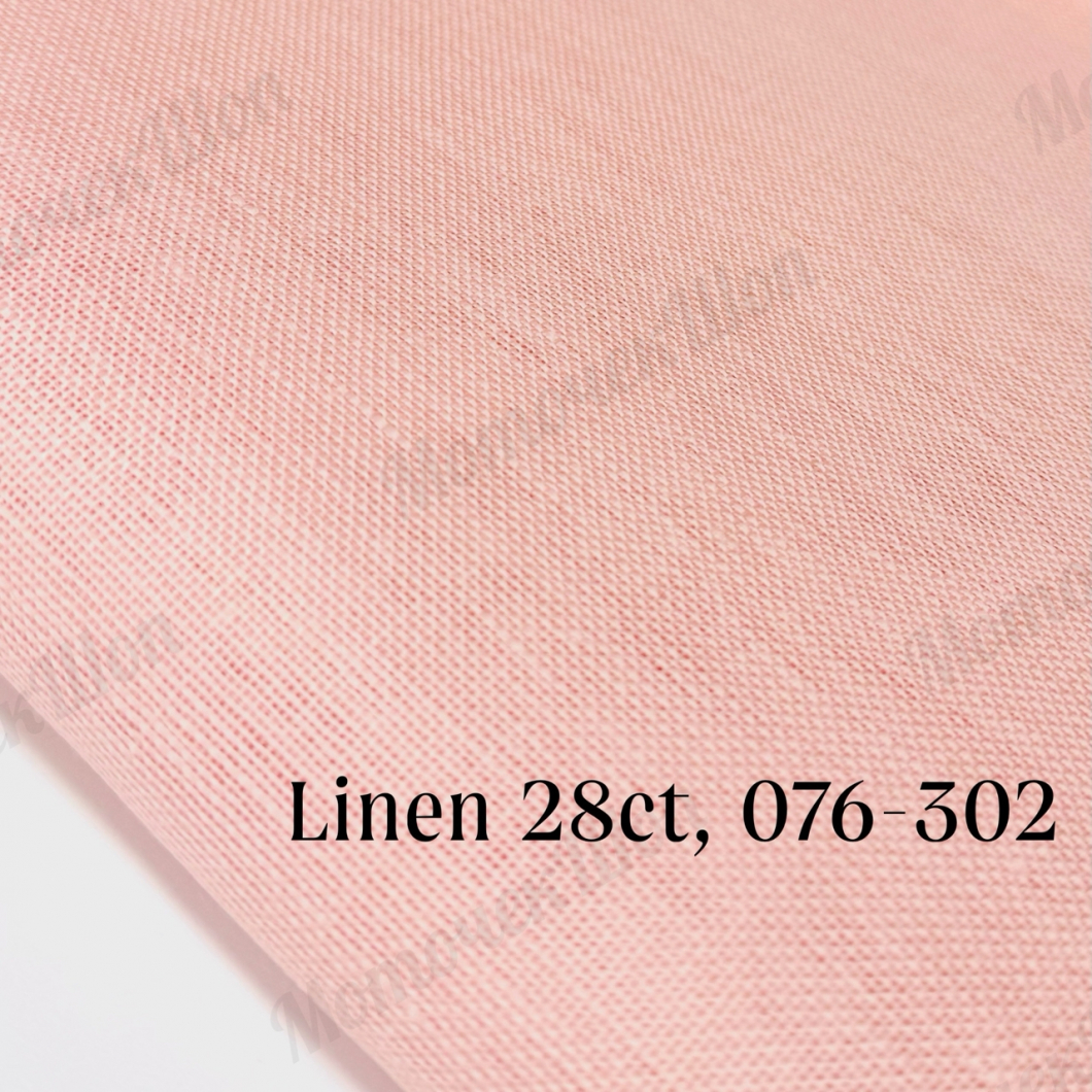 Равномерка Linen 28ct, 076/302 Touch of Pink