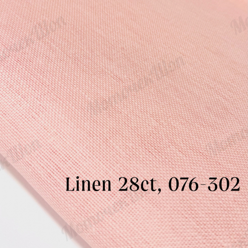Равномерка Linen 28ct, 076/302 Touch of Pink
